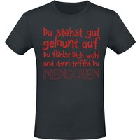 Sprüche T-Shirt - Gut gelaunt - M bis 3XL - für Männer - Größe 3XL - schwarz von Sprüche