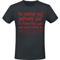 Sprüche T-Shirt - Gut gelaunt - M bis 3XL - für Männer - Größe XL - schwarz von Sprüche