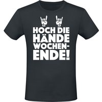 Sprüche T-Shirt - Hoch die Hände Wochenende! - M bis 3XL - für Männer - Größe XL - schwarz von Sprüche