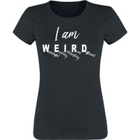 Sprüche T-Shirt - I Am Weird - S bis XXL - für Damen - Größe XL - schwarz von Sprüche