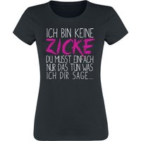 Sprüche T-Shirt - Ich bin keine Zicke - S bis XXL - für Damen - Größe M - schwarz von Sprüche