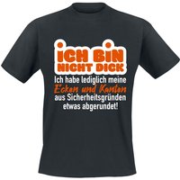 Sprüche T-Shirt - Ich bin nicht dick - S bis 4XL - für Männer - Größe XXL - schwarz von Sprüche