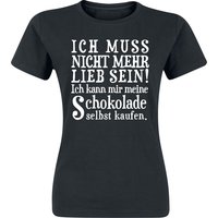 Sprüche T-Shirt - Ich muss nicht mehr lieb sein! - S bis XXL - für Damen - Größe XXL - schwarz von Sprüche