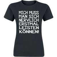 Sprüche T-Shirt - Nervlich leisten können - XXL bis 3XL - für Damen - Größe XXL - schwarz von Sprüche