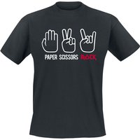 Sprüche T-Shirt - Paper Scissors Rock - S bis 3XL - für Männer - Größe XXL - schwarz von Sprüche
