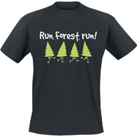 Sprüche T-Shirt - Run Forest, Run! - M bis 3XL - für Männer - Größe M - schwarz von Sprüche