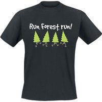 Sprüche T-Shirt - Run Forest, Run! - M bis 3XL - für Männer - Größe XL - schwarz von Sprüche