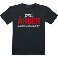 Sprüche T-Shirt - So viel Ärger in diesem kleinen T-Shirt! - 116 bis 164 - für Mädchen & Jungen - Größe 164 - schwarz von Sprüche