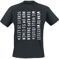 Sprüche T-Shirt - Wenn du wüsstest ... - S bis 5XL - für Männer - Größe 4XL - schwarz von Sprüche