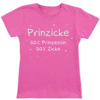 Sprüche T-Shirt für Kinder - Kids - Prinzicke - für Mädchen - pink von Sprüche