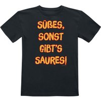 Sprüche T-Shirt für Kinder - Süßes, sonst gibt's Saures - für Mädchen & Jungen - schwarz von Sprüche