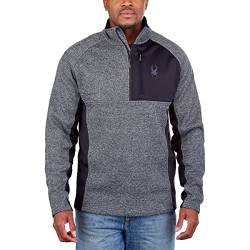 Spyder Herren Half Zip Sweater Gait Knit Pullover Jacke, Grau, XX-Large von Spyder