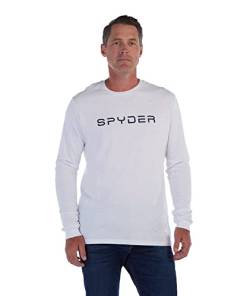 Spyder Herren Slalom L/S Basic Tees T-Shirt, Weiß, Large von Spyder