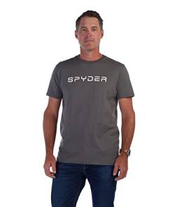 Spyder Herren Slalom S/S Basic Tee T-Shirt, Dunkelgrau, Large von Spyder