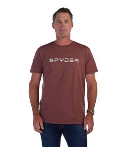 Spyder Herren Slalom S/S Tee T-Shirt, Burgunderrot Heather, XL von Spyder