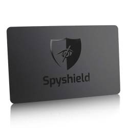Spyshield RFID Blocker Karte NFC Schutzkarte mit Störsender | Bank-, EC-, Kreditkarte, Reisepass schützen | RFID-Schutz für Cliphalter, Geldbörse (2er Set) von Spyshield