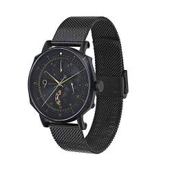 Squarestreet Herren Uhr Edelstahl Analog Quarz Schweizer Leder Novem SQ39 NS-28 von Squarestreet