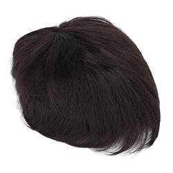 Männliche Haarteile, Kurze Perücke, Schwarze Haarverlängerung, Haarausfall, Haaraufsätze für Männer von Srliya