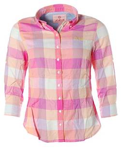 St. Moritz Damen 3/4 Arm Bluse Freizeitbluse Button-Down Karo Rosa 44 von St. Moritz