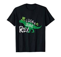 Glücklicher Saurus Rex Dinosaurier St. Patrick's Day Kinder T-Shirt von St. Patrick's Day Costume Apparel.USA