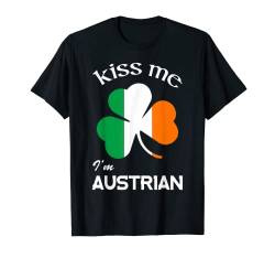 Küss mich ich bin Austrian Shamrock Austria St. Patrick's Day T-Shirt von St. Patrick's Day Kiss Me Country Apparel Co