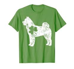 Akita Inu St Patricks Day Boys Kids Girls Shamrock Dog Lover T-Shirt von St. Patrick's Day Lucky Co