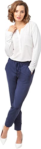 St.Ann Roxana Jogg-Pants in Ultra Light High-Teg-Bi-Stretch (Marine, 40) von St.Ann