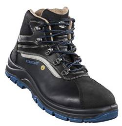 Stabilus Herren Spartacus mid Sicherheitsstiefel, Schwarz (Schwarz Blau Schwarz Blau), 47 EU von Stabilus