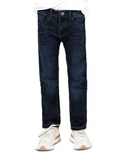 Staccato Jungen Jeans - Straight Leg, weitenverstellbarer Bund, Hakenverschluss, elastisch - Passform: Regular Fit, Farbe: Blue Denim (Größe 104, Farbe Blue Denim) von Staccato