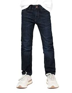 Staccato Jungen Jeans - Straight Leg, weitenverstellbarer Bund, Hakenverschluss, elastisch - Passform: Slim Fit, Farbe: Blue Denim (98, Blue Denim) von Staccato
