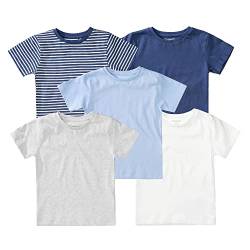Staccato T-Shirt 5er Pack für Babys und Kleinkinder - Bio-Baumwolle, Organic Cotton, Kurzarm, kuschelweich, bequem - Farbe: bunt, Größe: 104/110 von Staccato