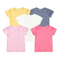 T-Shirt 5er-Pack Mädchen - Bio-Baumwolle, Organic Cotton, weich, bequem - Farbe: Bunt, Größen 92/98-128/134 (116/122, Bunt) von Staccato