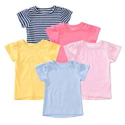 T-Shirt Baby Mädchen 5er-Set - Bio-Baumwolle, Organic Cotton, super weich und bequem - Bunt, Größe 50/56 von Staccato