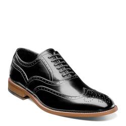 STACY ADAMS Dunbar-Wingtip Oxford Herren, schwarz, 47 EU von Stacy Adams