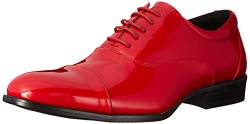 STACY ADAMS Herren Gala Cap-Toe Smoking Schnürschuh Oxford, Rot (rotes Leder), 46 EU von Stacy Adams