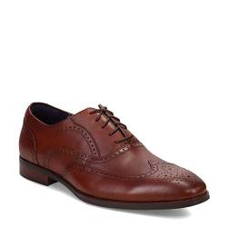 STACY ADAMS Herren Kaine Wingtip Schnürschuh Oxford, Cognac, 42 EU von Stacy Adams