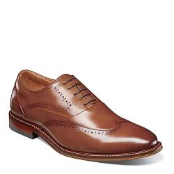 STACY ADAMS Herren MacArthur Wing Tip Oxford, Cognac, 48 EU Weit von Stacy Adams