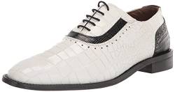 STACY ADAMS Herren Riccardi Schnürschuh Oxford, Schwarz/Weiß, 41 EU von Stacy Adams