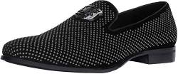 STACY ADAMS Herren Swagger Nieten Slipper, Schwarz, 44.5 EU von Stacy Adams