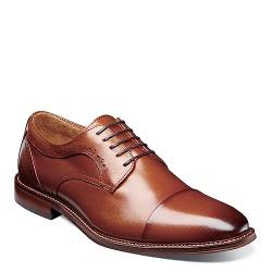 STACY ADAMS Maddox Herren Zehenkappe Oxford, Cognac, 47 EU von Stacy Adams