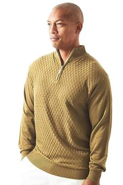 STACY ADAMS Men's Soft Quarter Zip Pullover Sweater, Weave Design von Stacy Adams