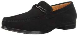 Stacy Adams Herren Neville Moc-Toe Slip-on Penny Loafer, Schwarze Velourslederoptik, 44 EU von Stacy Adams