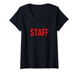 Damen Staff T-Shirt mit V-Ausschnitt von Staff