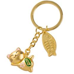 Stakee Lucky Cat Keychain Fortune Cat Anhänger Katzenfische Charme Anhänger Süßer Katze Charme Für Handtaschen -rucksack -dekoration von Stakee