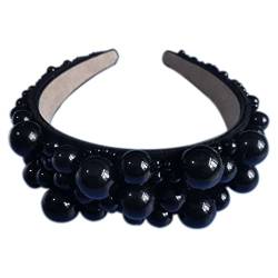 Unregelmäßige Perle Stirnbänder Große Perle Haarbänder Perle Haar Hoop Braut Perle Haar Zubehör Frauen Perle Stirnband von Stakee