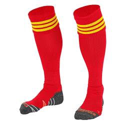 Stanno Sports Socken - Ring Sock - Socken mit Atmungsaktivem Kapazität und Knöchelschutz - Sportsocken - Anatomische Socken mit linken/rechten Indikatoren - Rot - Größe 41/44 von Stanno