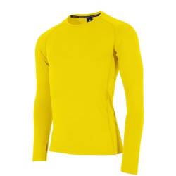 Stanno Thermoshirt Long Sleeve - Core Baselayer Langarmshirt - Kompressionsshirt - Enge Passform - Shirt mit Langen Ärmeln - Belüftend - Gelb - Größe XL von Stanno