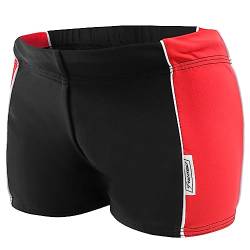 Stanteks Jungen Badehose Badeshorts Shorts Schwimmhose Schwimmbekleidung SK0033 (116, schwarz-rot) von Stanteks