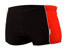 Stanteks Jungen Badehose Badeshorts Shorts Schwimmhose Schwimmbekleidung SK0033 (140, schwarz-rot) von Stanteks