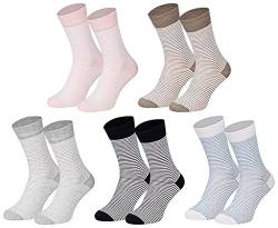 10 Paar Damen Socken ohne Gummi (4583), Mehrfarbig, 39/42 von Star Socks Germany